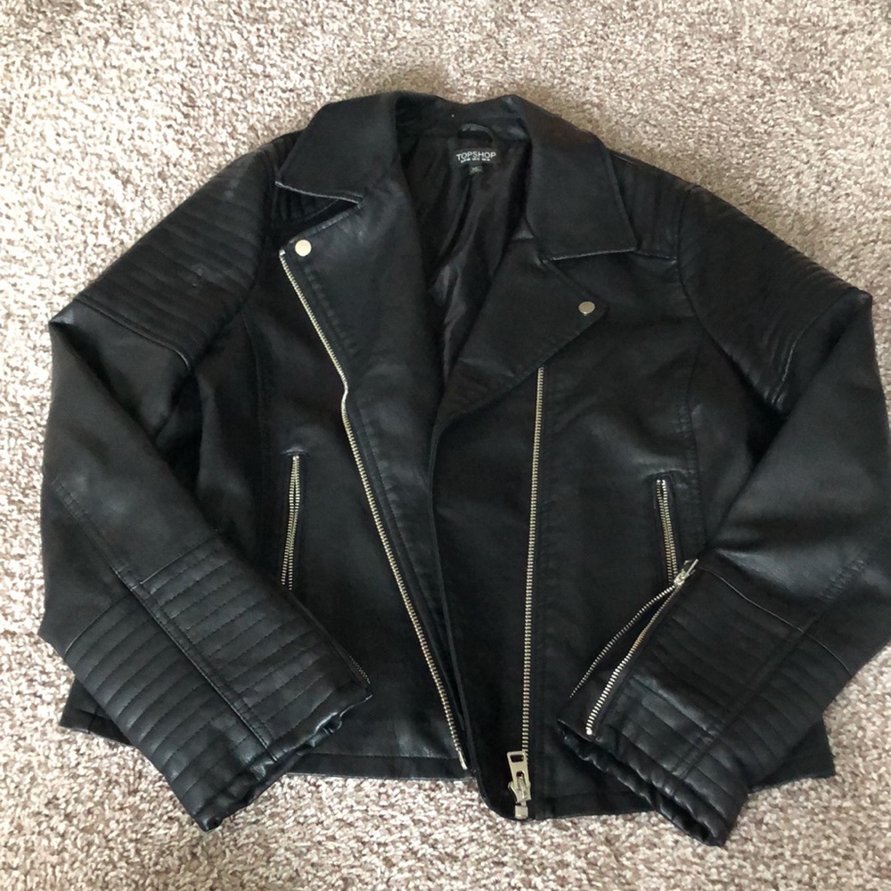 Topshop Faux Leather Jacket